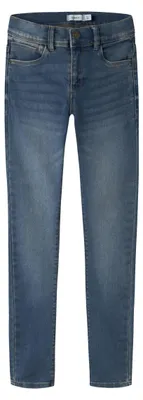 Produktbild von NAME IT Mädchen Nkfpolly Dnmtax buks Noos Hose, Medium Blue Denim, 140 EU