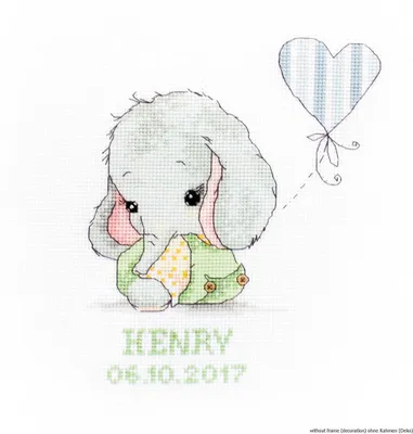 Produktbild von Luca-S Kreuzstich Set "Baby", Zählmuster, 14,5x17,5cm