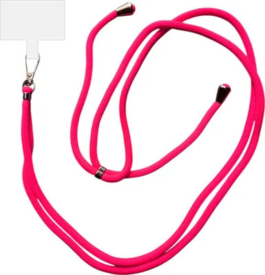 Obrázek produktu pro Smartphonica Phone Cord Universal - nastavitelný odnímatelný kabel pro mobilní telefon - 150 CM - telefonní řetízek neonově růžový