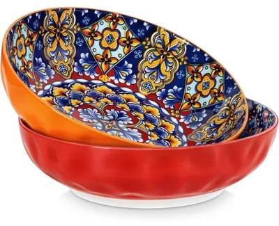 Productafbeelding van Porseleinen diepschaal, set van 2, voor pasta en salade, 2340 ml, Simi 02
