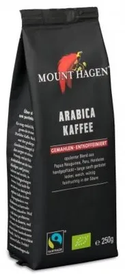 Image de Café torréfié bio Mount Hagen, moulu, décaféiné, 6 x 250 g