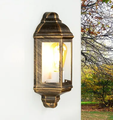 Produktbild von Außenwandleuchte IP44 E27 Kupfer antik Glas Aluminium Maritim Garten Haus Wandleuchte außen LIVORNO