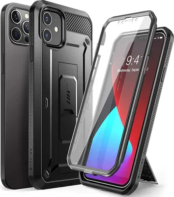 Produktbild von Supcase Unicorn Beetle PRO SUP-iPhone2020-6.1-UBPro-SP-Black, Cover, Apple, iPhone 12 6.1 2020, 15,5 cm (6.1"), Schwarz