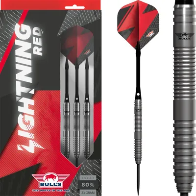 Produktbild von Bull's Lightning Red 80% Steeldarts 25g