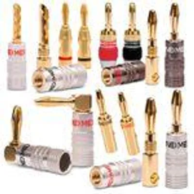Produktbild von Bananenstecker / 90° Winkel / Hohl Stecker NEXMEX Vergoldet Lautsprecherkabel