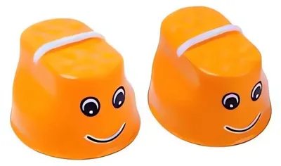 Produktbild von KIK KX7532 Kinder-Stelzen aus Kunststoff, 10 x 5,5 x 6 cm, 2 Stück, orange