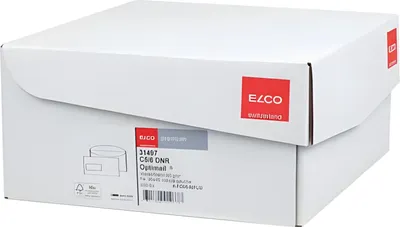 Produktbild von Elco Premium Optimail C5/6 229 x 114/46mm - C6/C5 (114 x 229 mm) - Weiß - 90 x 45 mm - 80 g/m² - 114 mm - 229 mm