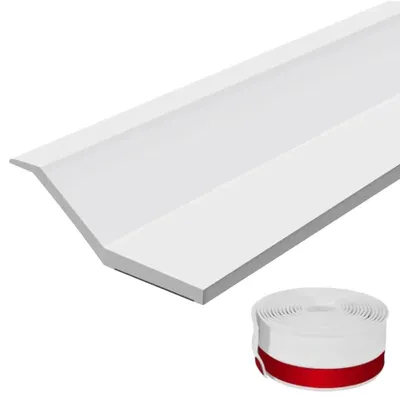 Immagine prodotto di Guarnizioni per porte di garage, resistente agli agenti atmosferici, facile da installare, colore: bianco