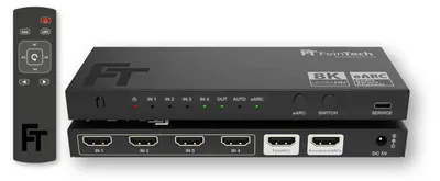 Produktbild von FeinTech AX340 HDMI 2.1 Audio Extractor 4 In 1 Out für eARC-Soundbar | eARC-TV