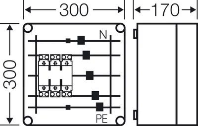 Zdjęcie produktu dla Obudowa bezpiecznika HENSEL 125A IP65 NH00 uni Kst
