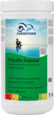 Produktbild von Chemoform Flockfix Granulat 1 kg Flockungsmittel für glasklares Poolwasser