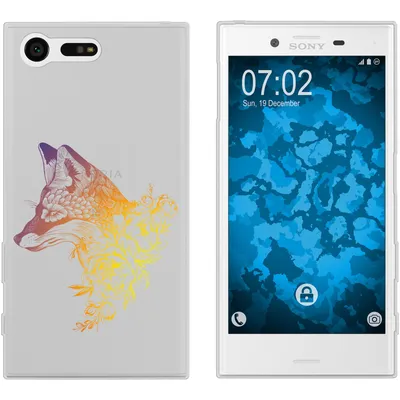 Produktbild von PhoneNatic Case kompatibel mit Sony Xperia X Compact Silikon-Hülle Floral Fuchs M1-3