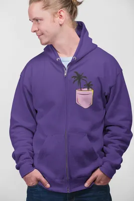 Produktbild von D&B Uni Hoodie ZIPPO00023 Palm Lila-Größe 2XL
