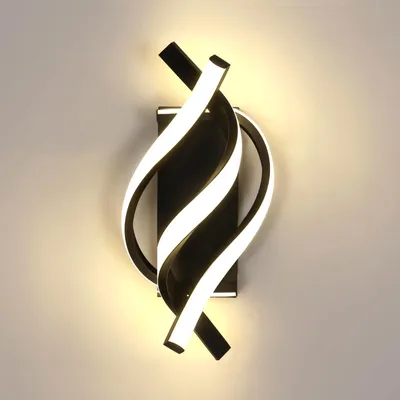 Produktbild von Comely LED Wandleuchte Innen Modern, 22W 2500LM Schwarz Wandlampe LED