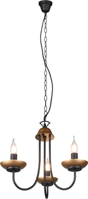 Zdjęcie produktu dla Żyrandol LIVIA czarno-złoty 3xE14x28W metal wym:150x46,8x46,8cm IP20 Trio
