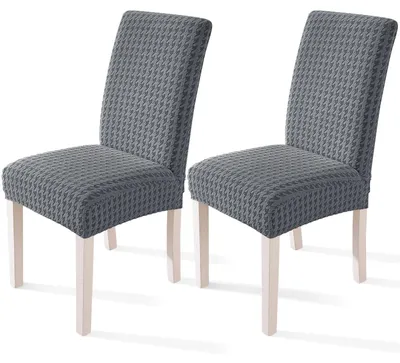 Productafbeelding van Solidchoice - 2 Stuks Verstelbare Stoelhoezen Voor Eetstoelen