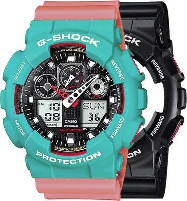 Image de Zegarek Casio G-Shock SET GA-100-1A4ER + BEZEL 10410475 + PASEK 10498150 20BAR