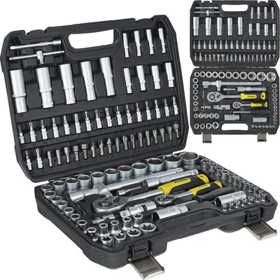 Immagine prodotto di Set di utensili 108 pezzi 1/4", 1/2" GEKO