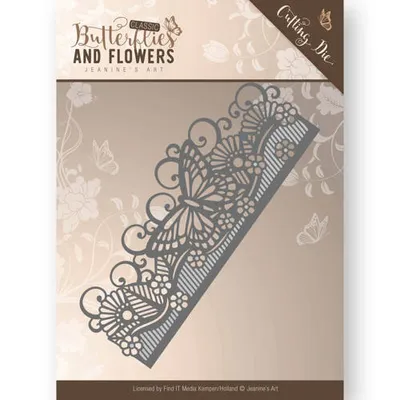 Produktbild von Stanzschablone - Jeanines Art - Butterflies and Flowers - Schmetterlings Bordüre