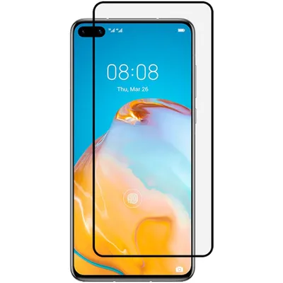 A screen protector is placed over a smartphone.