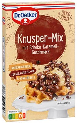 Zdjęcie produktu dla Dr Oetker chrupiąca mieszanka dekoracyjna o smaku czekoladowo-karmelowym 60g