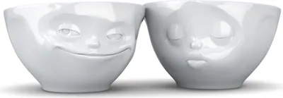 Immagine prodotto di Fiftyeight Products Set di ciotole medie No.1 200ml bianco - grin/kiss