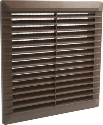 Produktbild von Marley Lüftungsgitter 225 x 225 mm, mit Fliegengitter, weiß