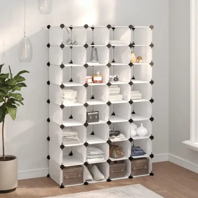 Produktbild von Transparenter Schuhregal, 93 x 36,5 x 140 cm