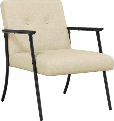 Zdjęcie produktu dla vidaXL Fotel kremowy materiał