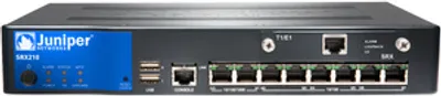 Produktbild von Juniper SRX SRX210H Router - 8 Anschlüsse - 8 RJ-45 Port(s) - PoE Ports - Management-Port - 2.0 - 1 GB - Gigabit-Ethernet - 1U - Rackmontage - 1 Jahr(e)