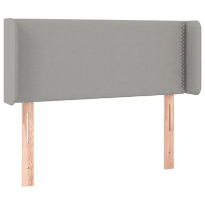 Image de vidaXL Tête de lit avec oreilles gris clair 93x16x78/88 cm Tissu