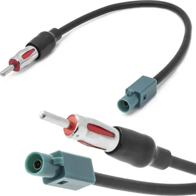 Produktbild von Auto Radio Antennen Adapter Kabel FAKRA Z (m) auf DIN ISO passend für BMW 5er E39 E61 E60