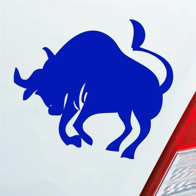 Produktbild von Auto Aufkleber Sternzeichen Stier Bulle Bull PKW Car KFZ Roller 10x9 cm Dunkelblau Sticker Heckscheibenaufkleber
