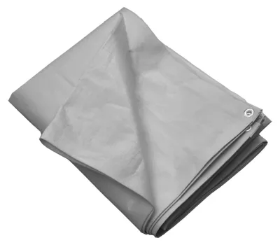 Produktbild von Abdeckplane 260 g/m² 3 x 4 m grau HDPE, wasserdichte Plane für den Außenbereich