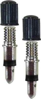 Image de Lot de 2 valves de vélo | Valve Dunlop avec capuchon anti-poussière | Valve Blitz pour diverses chambres à air de vélo avec raccord Dunlop | Insert de valve pour chambre à air de vélo avec capuchon | Valve à gonflage rapide | Valves Express