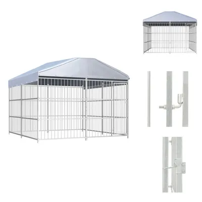 Obrázok produktu pre vidaXL Vonkajšia búda pre psov so strechou 300×300×200 cm - Búdy a výbehy pre psov