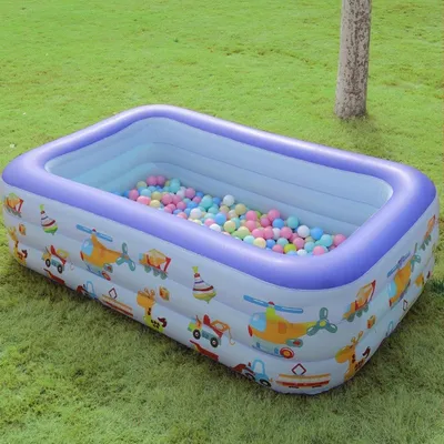 Produktbild von Aufblasbares Schwimmbecken Auslaufsicher Faltbar Sommer Center | Aufblasbares Planschbecken Wasserwanne Für Garten Und Hinterhof, Park Und Kindergarten, Hunde,, Mädchen Sowie Kleinkinder
