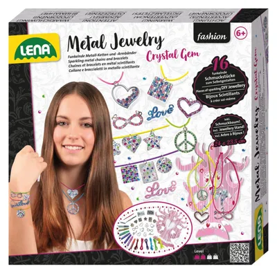 Produktbild von Lena Metal Jewelry Crystal Gem, Schmuck-Bastelset für Kinder, 8 Jahr(e), Mehrfarbig