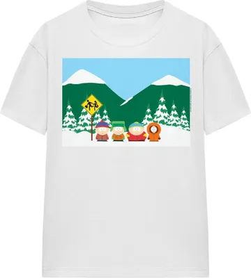 Produktbild von South Park - "Bus Stop" T-Shirt für Herren/Damen Uni TV15951 (XXL) (Weiß)