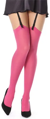 Produktbild von Bellivalini Damen Strapsstrümpfe Mikrofaser 40 DEN BLVFI1006 (Fuchsie, XL-XXL)