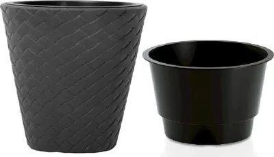Produktbild von Matuba DBMT300 Geflochtener Blumentopf mit Einsatz | Anthrazit
