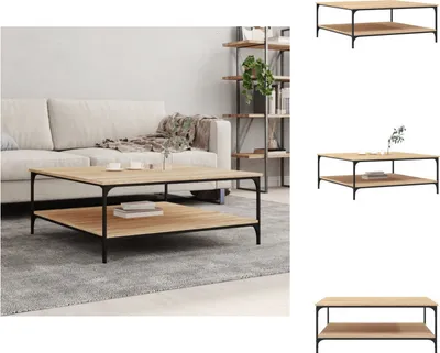 Obrázek produktu pro vidaXL Konferenční stolek Sonoma dub 100x100x40 cm materiál na bázi dřeva - Konferenční stolky