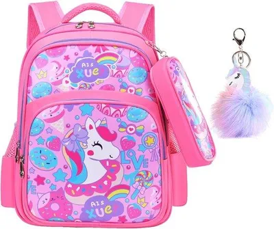 Produktbild von Famanu Schulranzen wasserdicht - leichte Tasche mit Fächern und Schlüsselanhänger