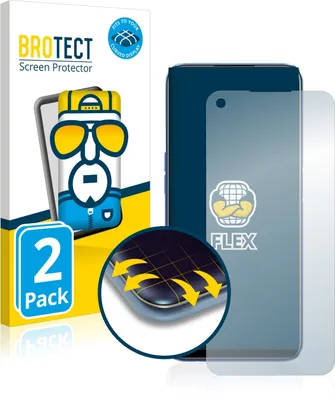 Produktbild von 2x BROTECT Fullscreen Schutzfolie für realme 6 Displayschutz Folie Fullcover Klar Transparent