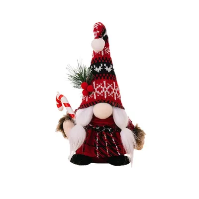 Produktbild von Heikoeco® Wichtel Weihnachten Deko, Weihnachtszwerg Figur Ornament, handgefertigte Weihnachtsdekorationen für Innenräume, festliche Deko für Ihr Zuhau