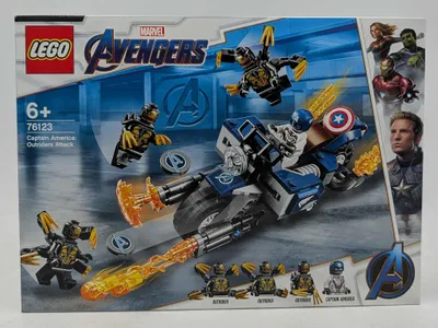 Produktbild von LEGO® Marvel Super Heroes™ Captain America: Outrider-Attacke, 76123