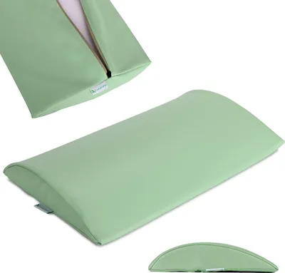 Produktbild von Habys Lenden-Halbrolle, Lagerungsrolle, Nackenkissen, Nackenrolle | für Massage und Therapie, Kniehalbrolle, 40x25x5cm | Hart Grün