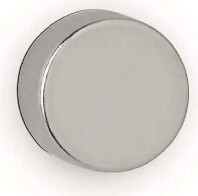 Produktbild von MAUL Magnet rund 10 Stück 2,6 kg Stahl Metall Neodym magnetisch Ø 1 x 0.5 cm silber