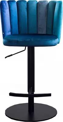 Produktbild von KAWOLA Barhocker JADA Drehstuhl höhenverstellbar Velvet blau