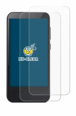 A screen protector is shown on top of a smartphone.